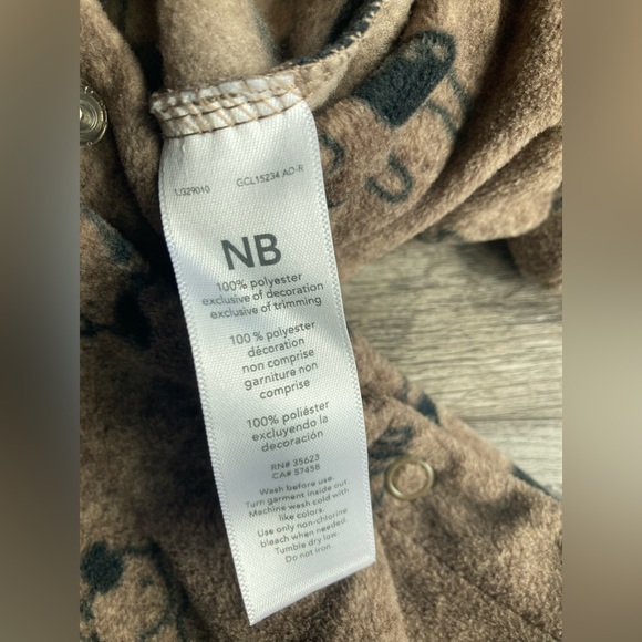 Carters Newborn Brown Dog Baby Footie Sleeper - Picture 4 of 5